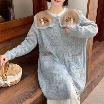 Chicfifth Sweater Women Winter Long Sleeve High Quality Autumn Vintage Top Knitted Cardigan