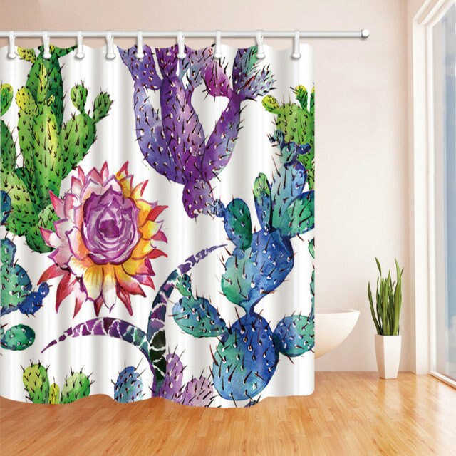 

Shower Curtain – Landscape Flower Green Plants-180*180cm, 501 Original