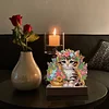 Blumenkorb Katze Kerzenhalter - 5d DIY Handwerk Ornament