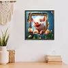 Diamond Painting-DIY Full Round Drill Frame Flower Pig