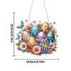 (US Only)Acrylic 2D Flat DIY Butterfly Easter Egg Diamond Painting Set Hanging Pendents
