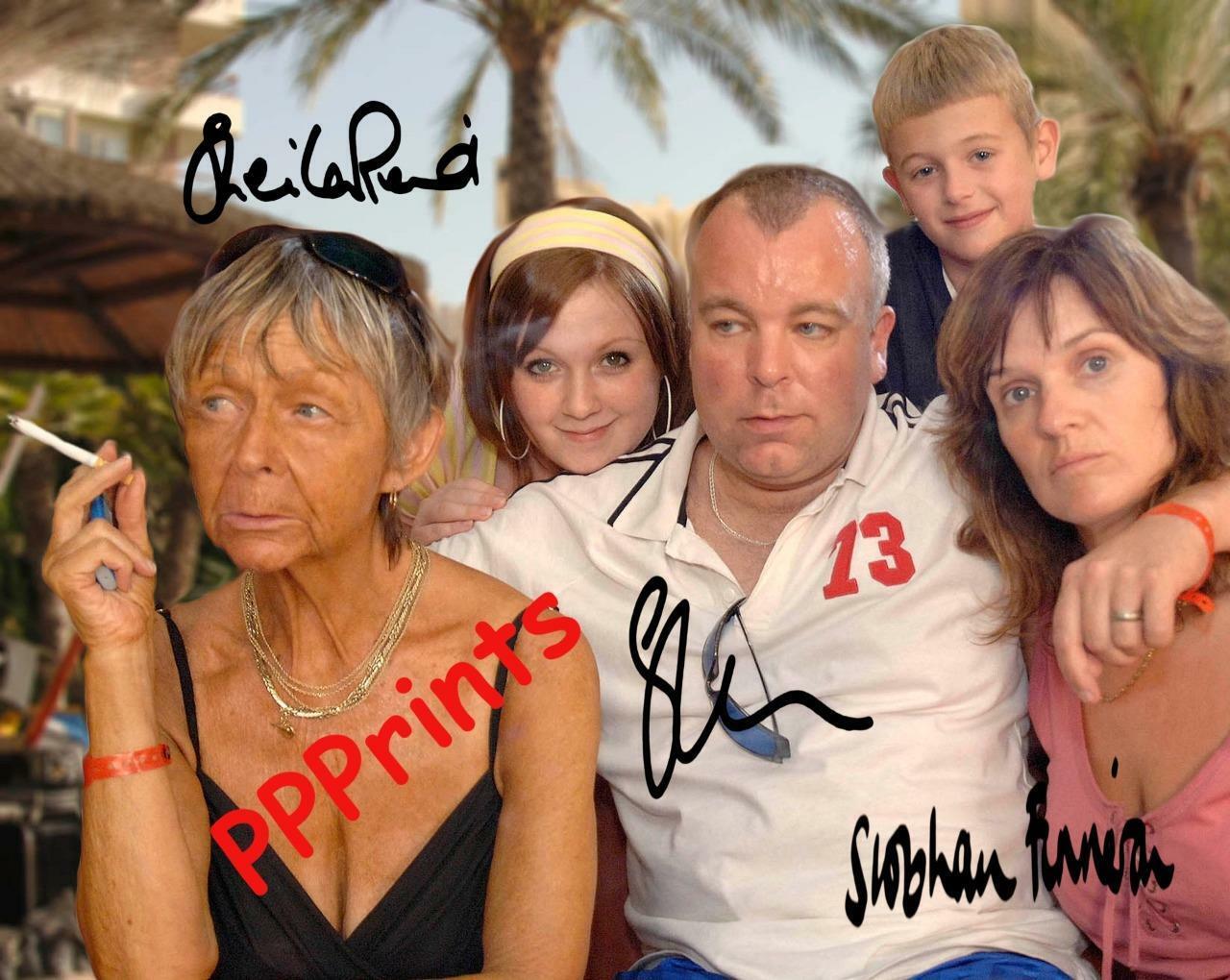 GARVEY FAMILY Benidorm TV series SIGNED AUTOGRAPHED 10X8REPRODUCTION PRINT Photo Poster painting