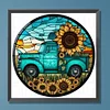 Diamond Painting -DIY Round Drill Sunflower Car