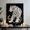 DIY Framed Pearl Painting - Handmade Self - Adhesive Pearls - Tiger