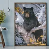(Stamped/Counted) (Winter) Bear - 11CT Cross Stitch 50*40cm/19.69*15.75in