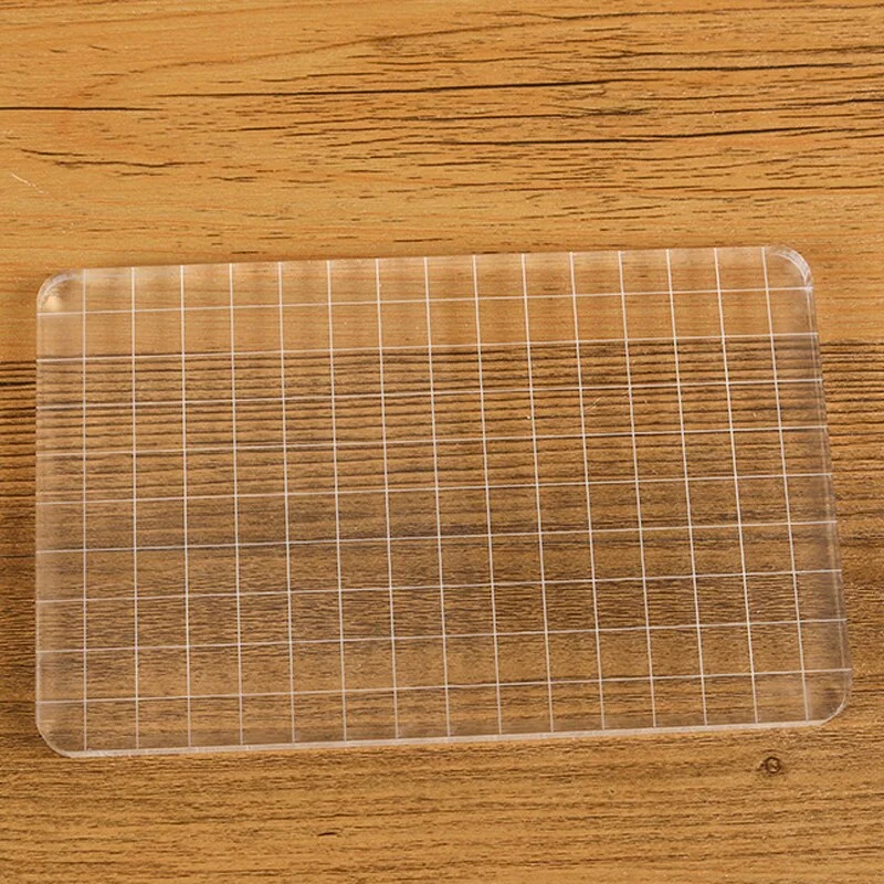 Transparency Acrylic Block for DIY Transparent Seal Stamp Block for DIY Scrapbooking Clear Photo Album Decorative Tool