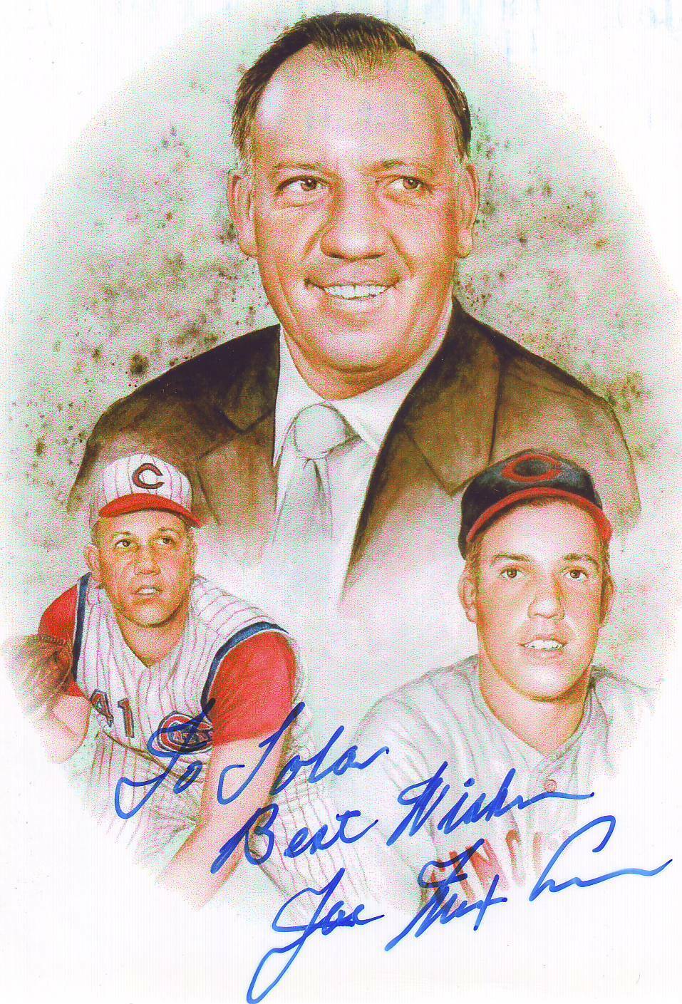 Joe Nuxhall (9x13 cm) Original Autographed Photo Poster painting