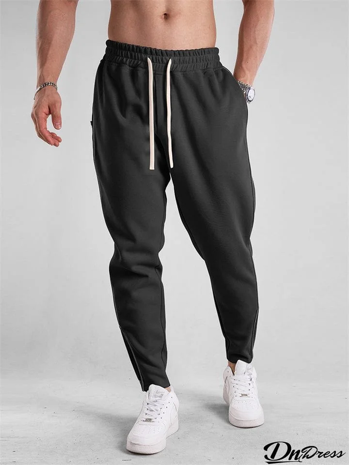 Men's Thickened Warm Cotton Sport Pants for Winter