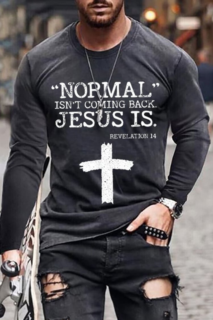 Tiboyz Men's Normal Isn't Coming Back Long Sleeve T Shirt