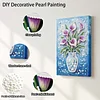 (20x30cm)DIY Flower Vase Framed Handmade Pearl Painting Art Craft Kit Living Home Decor