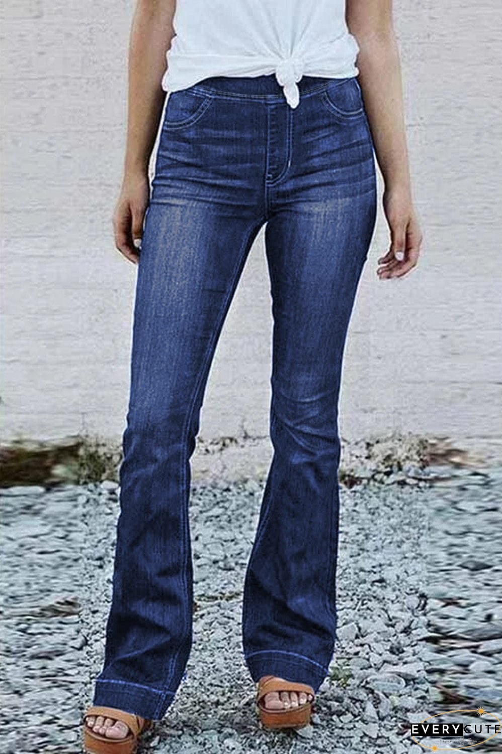 Trendy Flared Leg Jeans