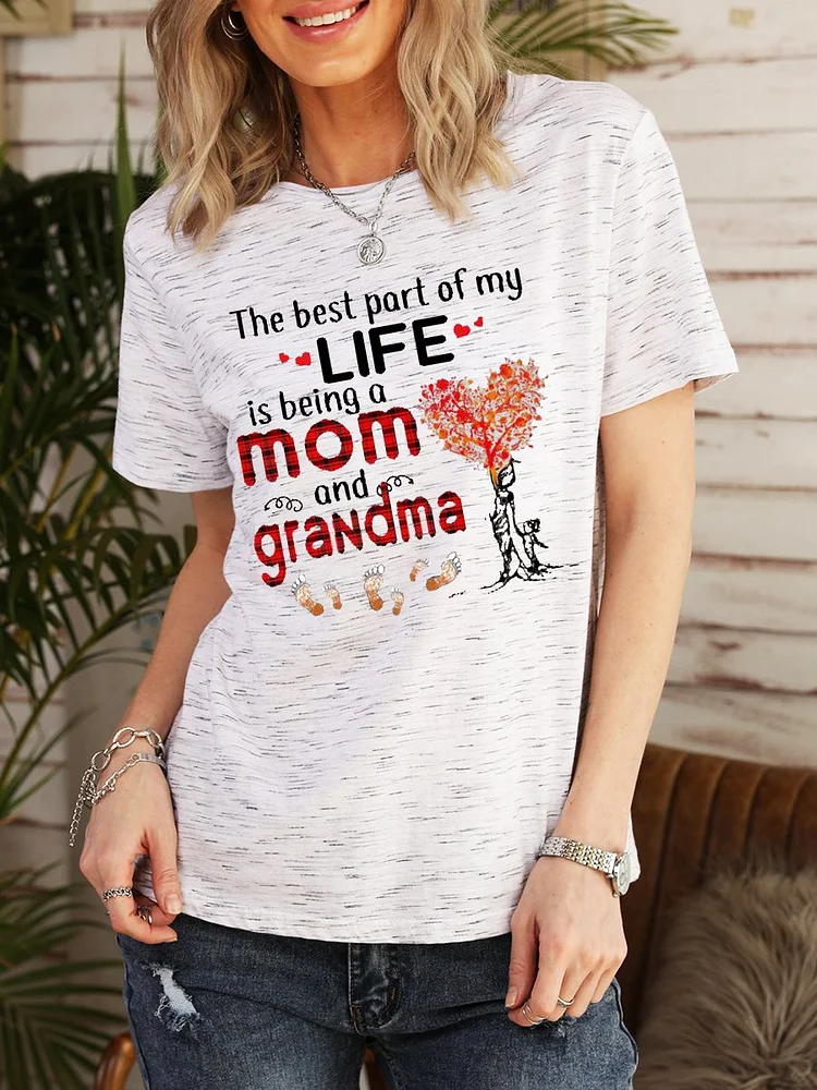 Bestdealfriday The Best Part Of My Life Is Being A Mom And Grandma Graphic Tee