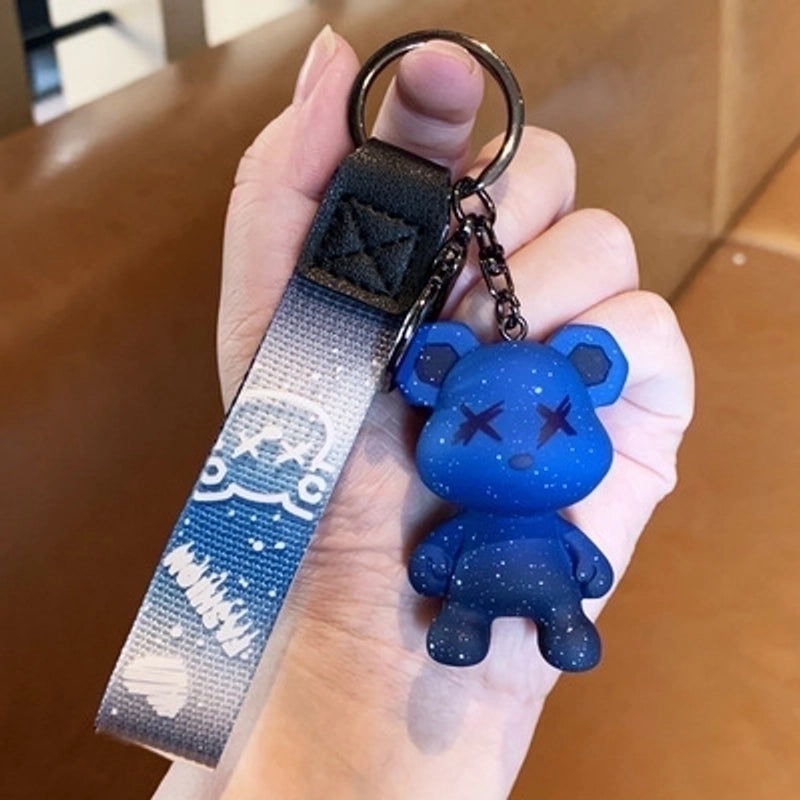 Fashion Bear Resin Metal Unisex Bag Pendant Keychain