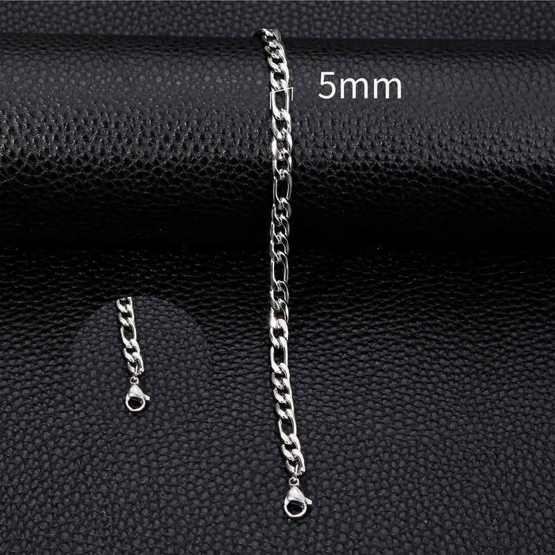 Hot Sale 3/5/7/9/11mm Classic NK3:1 Stainless Steel 18K Cuban Bracelet Unisex