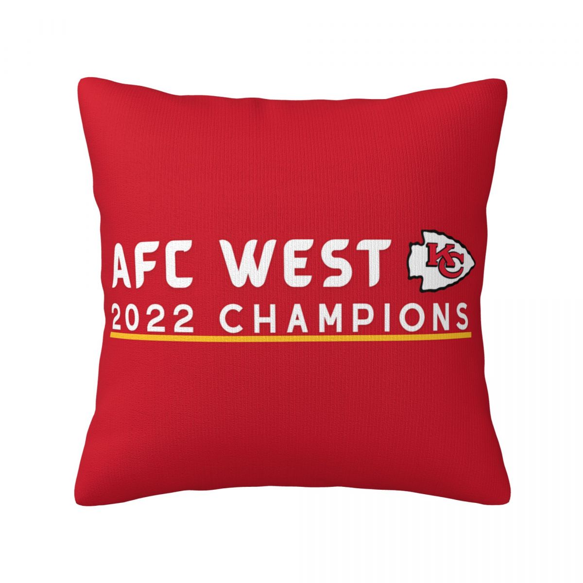 Kansas City Chiefs 2022 AFC West Champions Decorative Throw Pillow