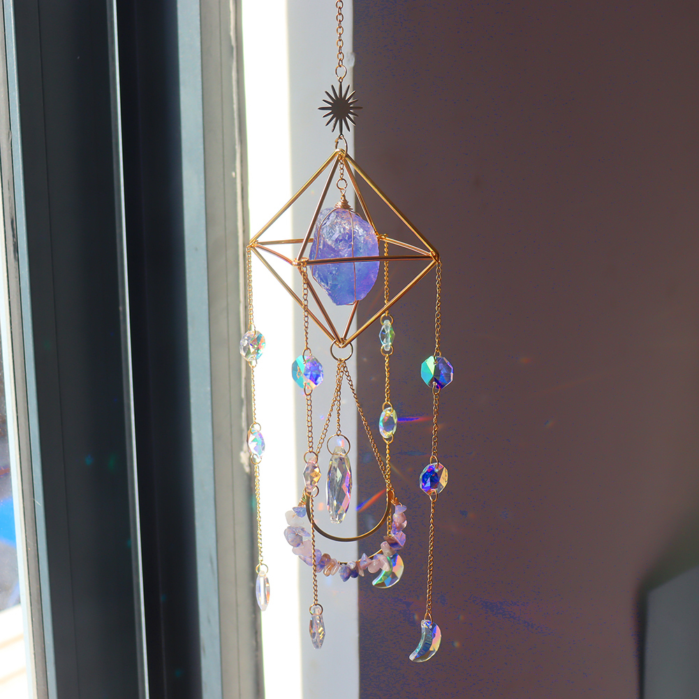 

Hexagon Blue Crystal - Art Crystal Suncatcher, 501 Original