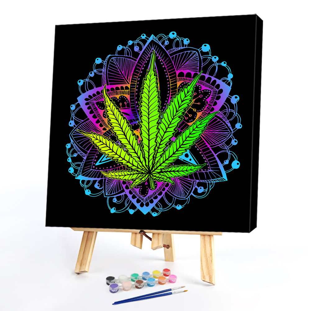 

40*40CM - Paint By Numbers - Colorful Leaves, 501 Original