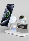 5 in 1 Wireless Charger With Alarm Clock For Apple, Magnetic Wireless Charger Stand For IPhone