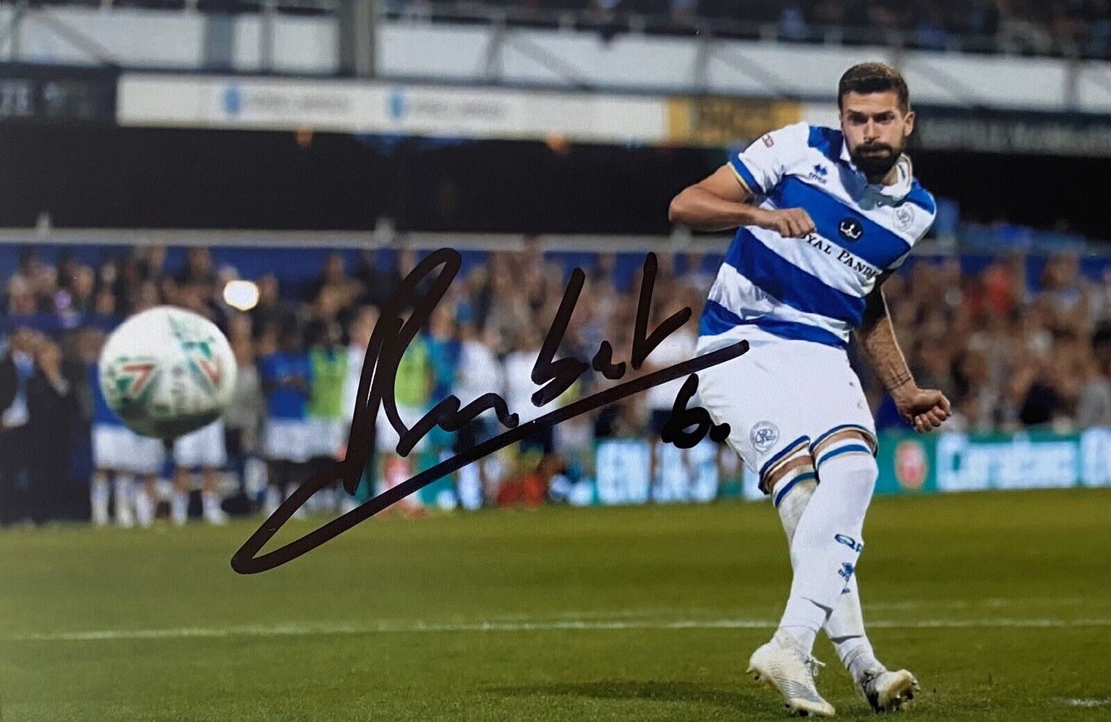 Yoann Barbet Genuine Hand Signed QPR 6X4 Photo Poster painting 2