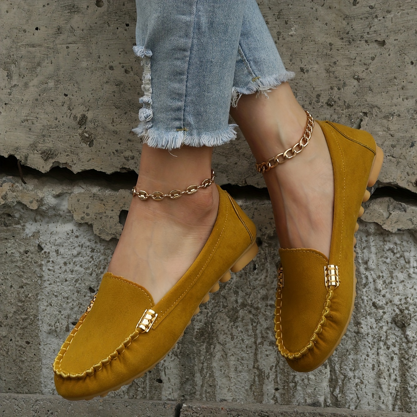Solid Comfortable Slip On Shoes