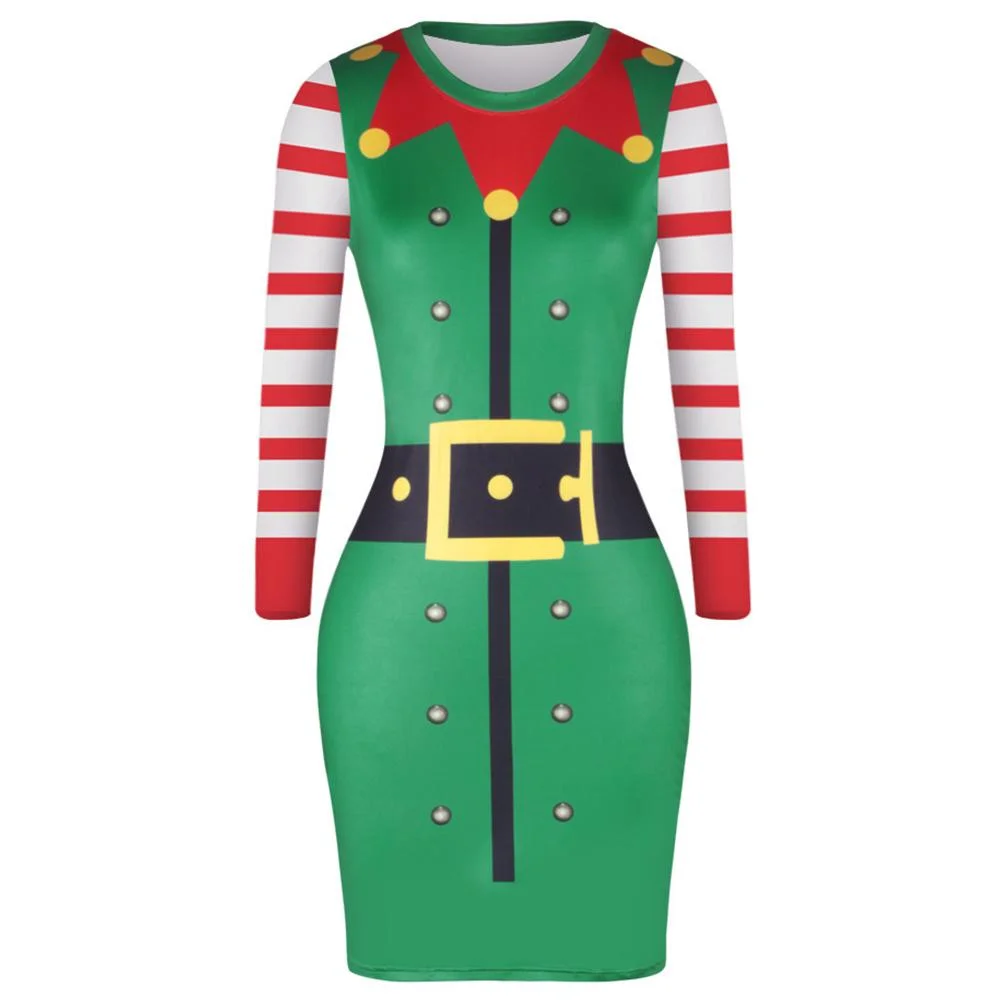 Women's Elf Santa Christmas Dress