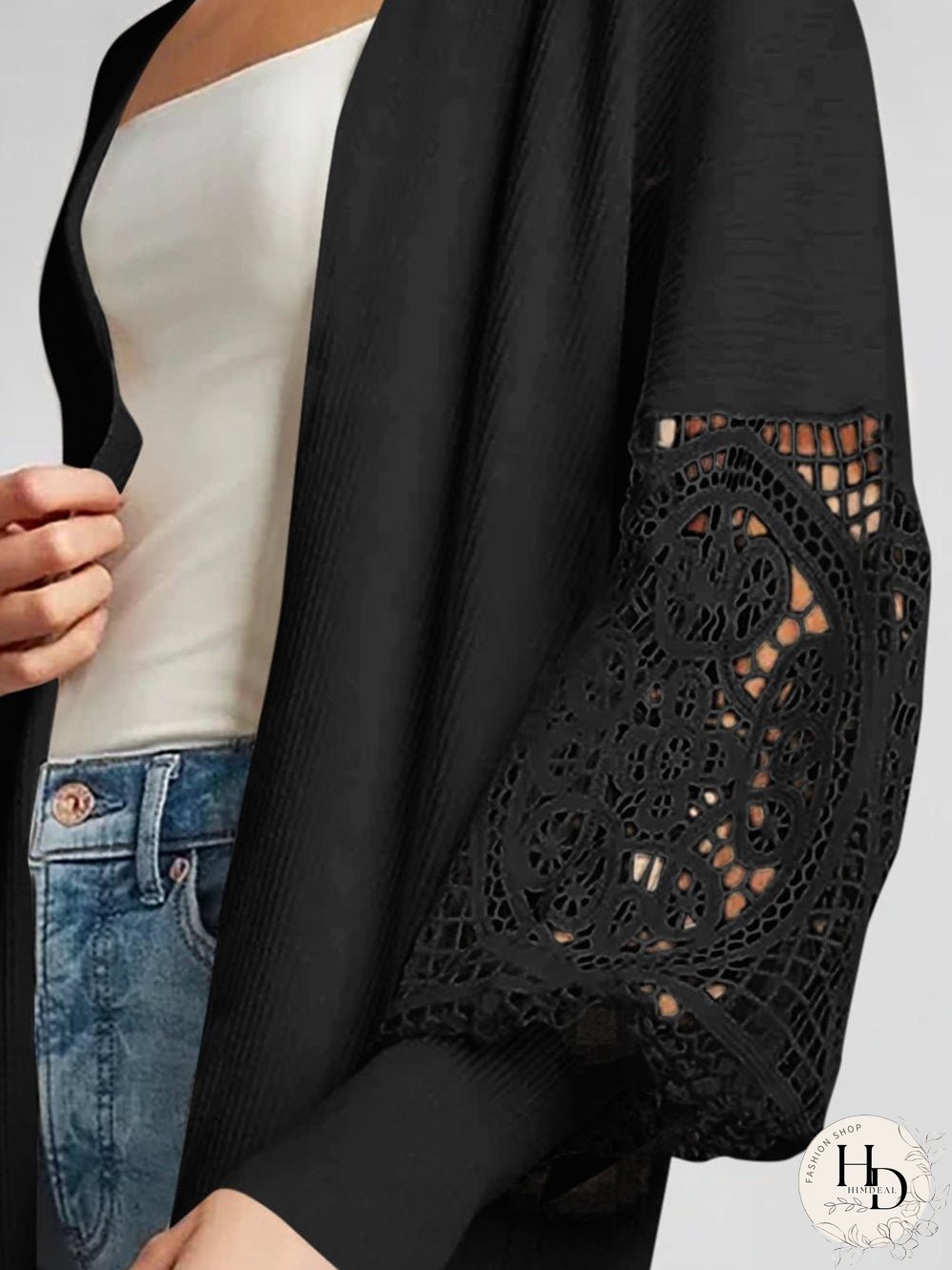 Women's Plus Size Open Front Cardigan