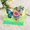 (US Local)6PCS DIY Butterfly Designs Diamond Art Greeting Cards Diamond Art Handmade Cards
