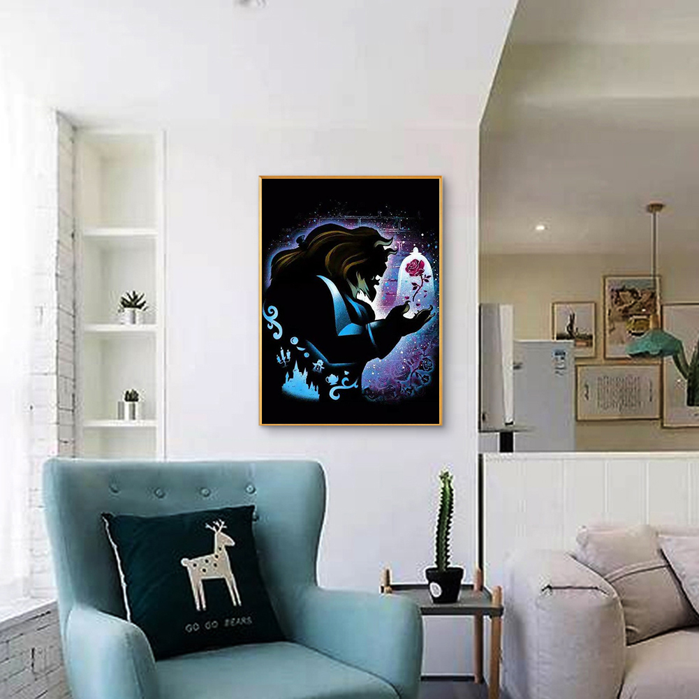 

(Multi-Size) Lion And Flower - Round/Square Drill Diamond Painting, Round diamond 40*50cm, 501 Original
