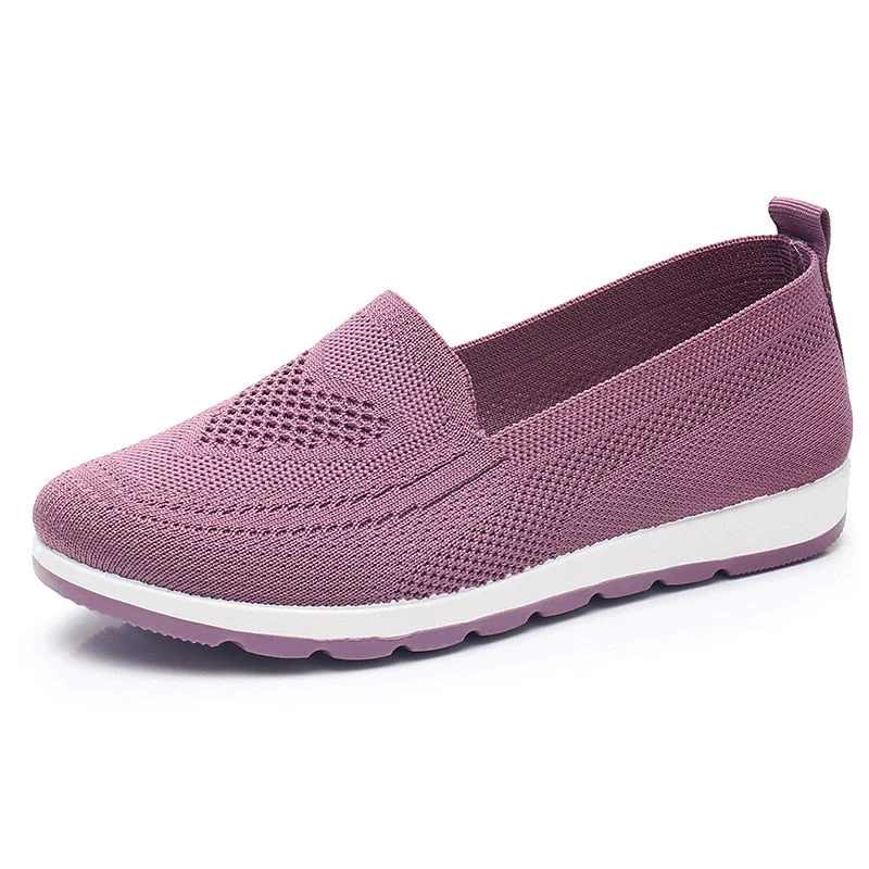 Women Casual Shoes Light Sneakers Breathable Mesh Summer knitted Vulcanized Shoes Plus Size woman flats Shoes Flying net shoes