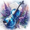 (40*40cm)Violin Flowers - Full Round Drill Diamond Painting