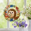 Diamond Painting Kit Hedgehog Mushroom Floral Wreath 9.45x9.45in