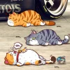 Autocollant cr&eacute;atif de moto/voiture de chat de dessin anim&eacute;