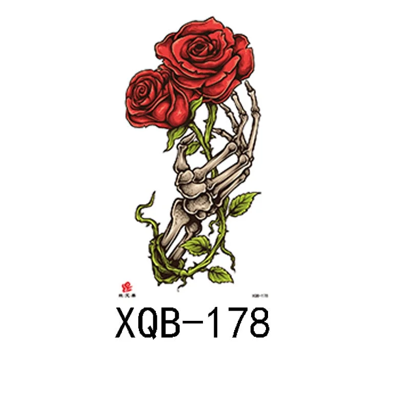 Small full arm waterproof tattoo stickers fierce wolf head animal arm lasting European and American tattoo stickers