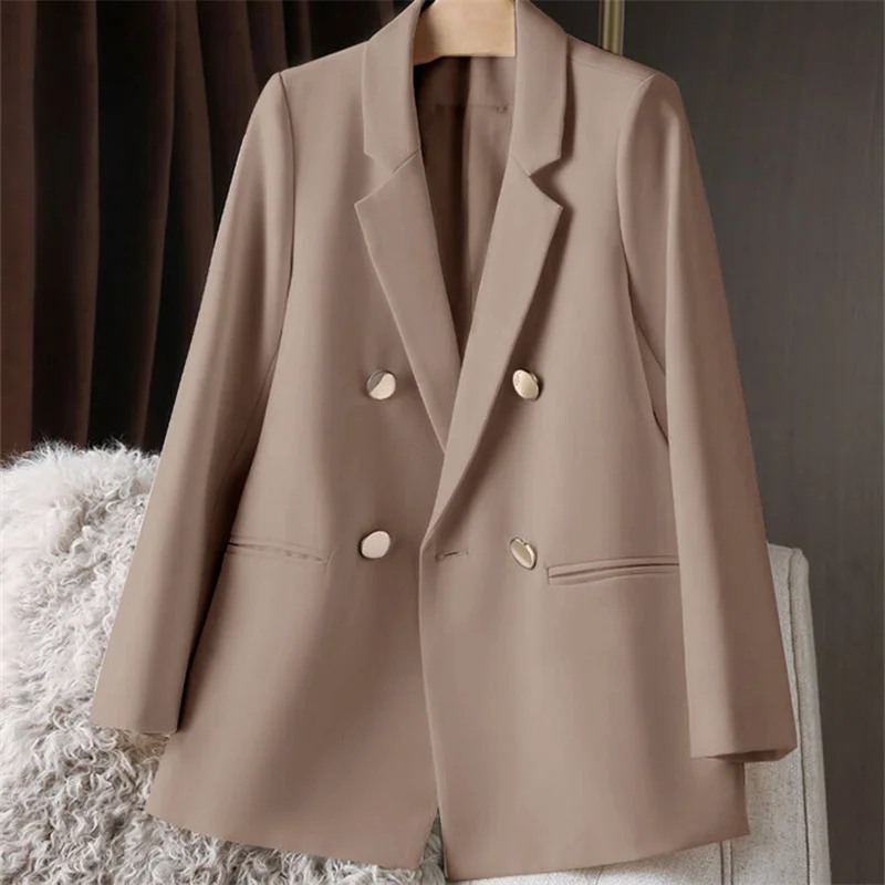 Woherb Woherb New Blazer Female Metal Button British Wind Casual Versatile Green Red Small Suit Tide-Outfit Ideas