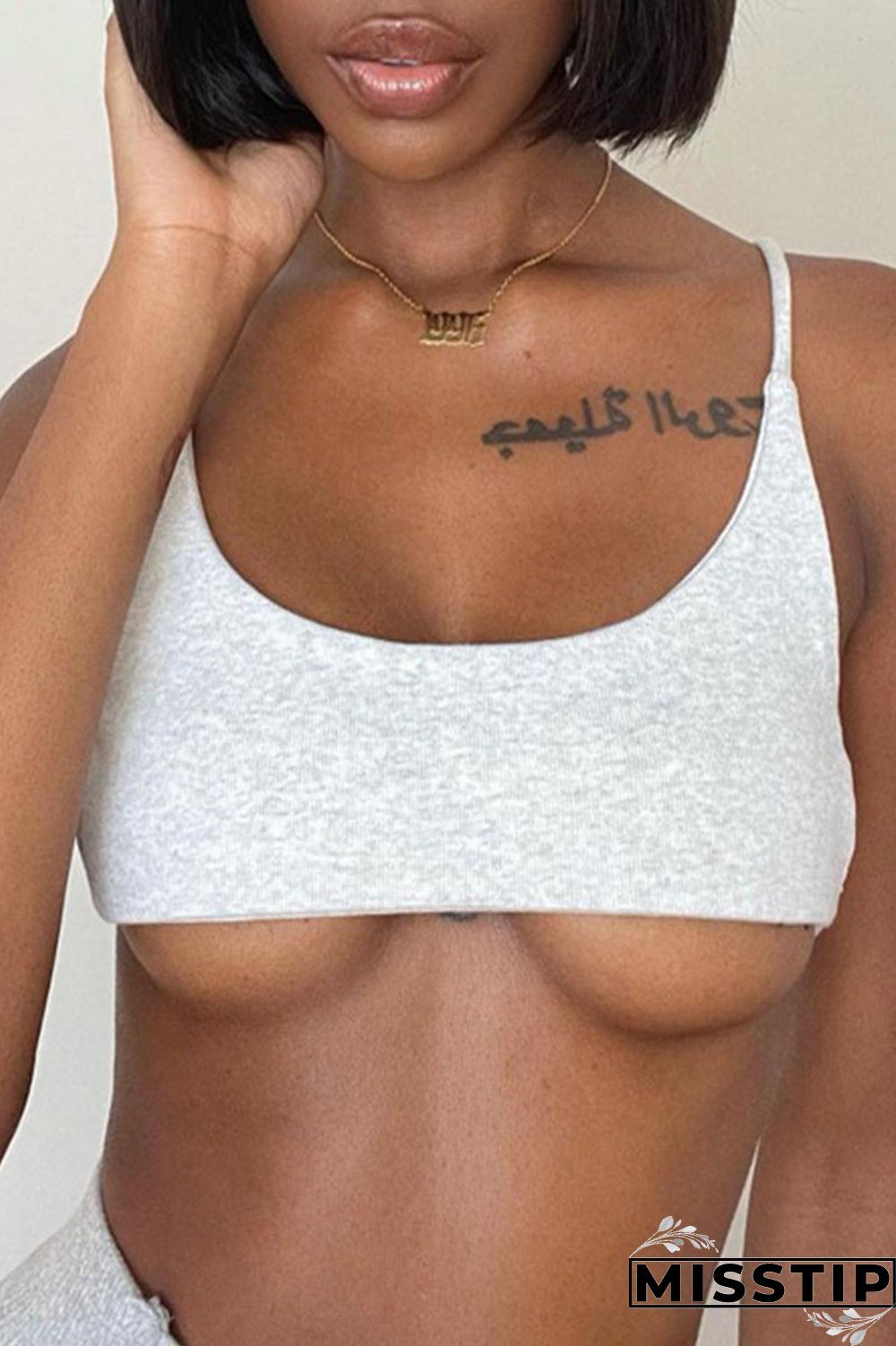 Khaki Sexy Sportswear Solid Patchwork