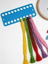 10pcs Cross Stitch Thread Holder Storage Tool User-Friendly Design Winder Color Plastic Board 20 Holes Needlework Project Card