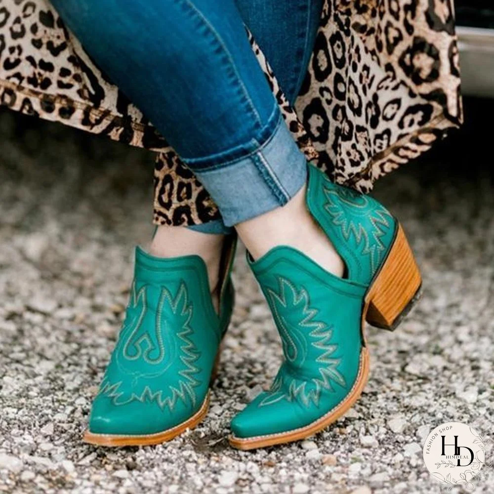 Women Vintge Western Boots