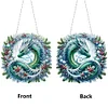 (US Local)Acrylic Special Shape Dragon Wreath 5D DIY Diamond Painting Dots Pendant