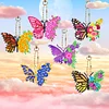 6Pcs DIY Diamond Painting Butterfly Keychain