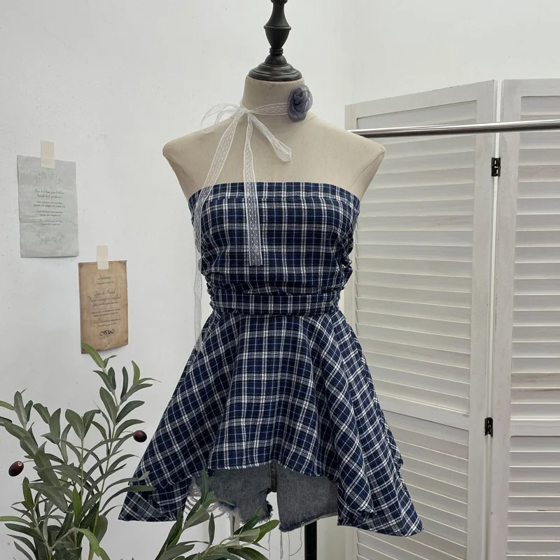 Nigikala Nigikala Wind Shoulder-To-Shoulder Tectorge Sling Waist-Le-Legged Skirt Wrapped-Sleeved Top 9231