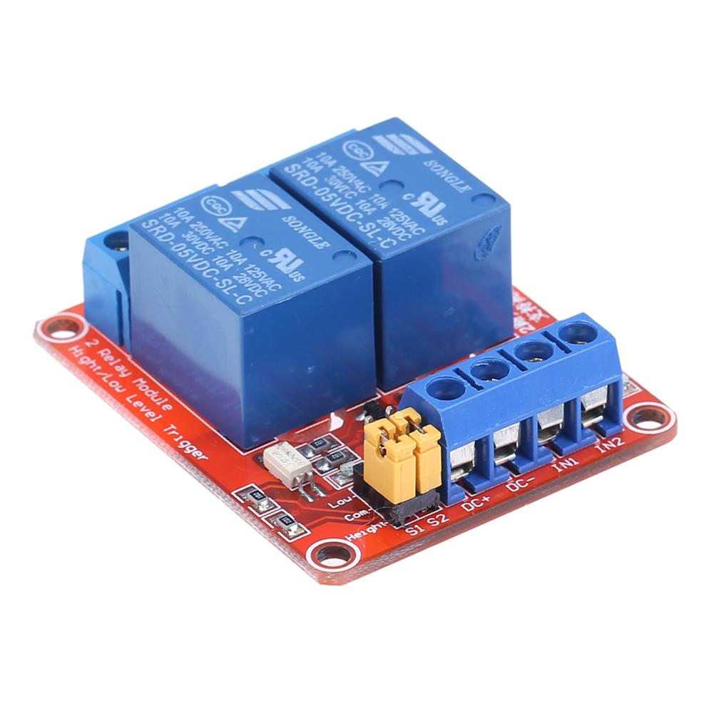 

5V 2 Channel Relay Module with Optocoupler Isolation High/Low Level Trigger, 501 Original