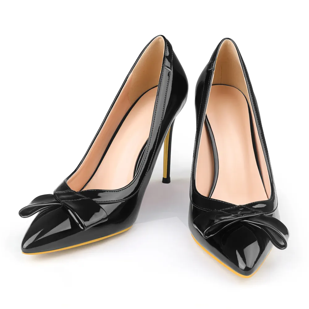 100mm Bow Fashion High Heels Sexy Prom Mixed Color  Stiletto Heels-vocosishoes