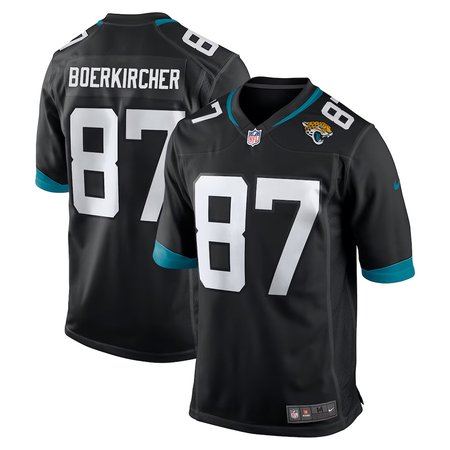 Men's Jacksonville Jaguars #87 Nate Boerkircher Black 2026 NFL Draft Game Jersey