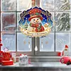 Christmas DIY Acrylic Diamond Painting Pendant Double Sided Paint Suncatcher Hanging Ornament Home Decor Kit 