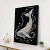 (30x40cm)DIY Pearl Painting Framed Whale Handmade Pearl Material Art Kit Living Room Decor