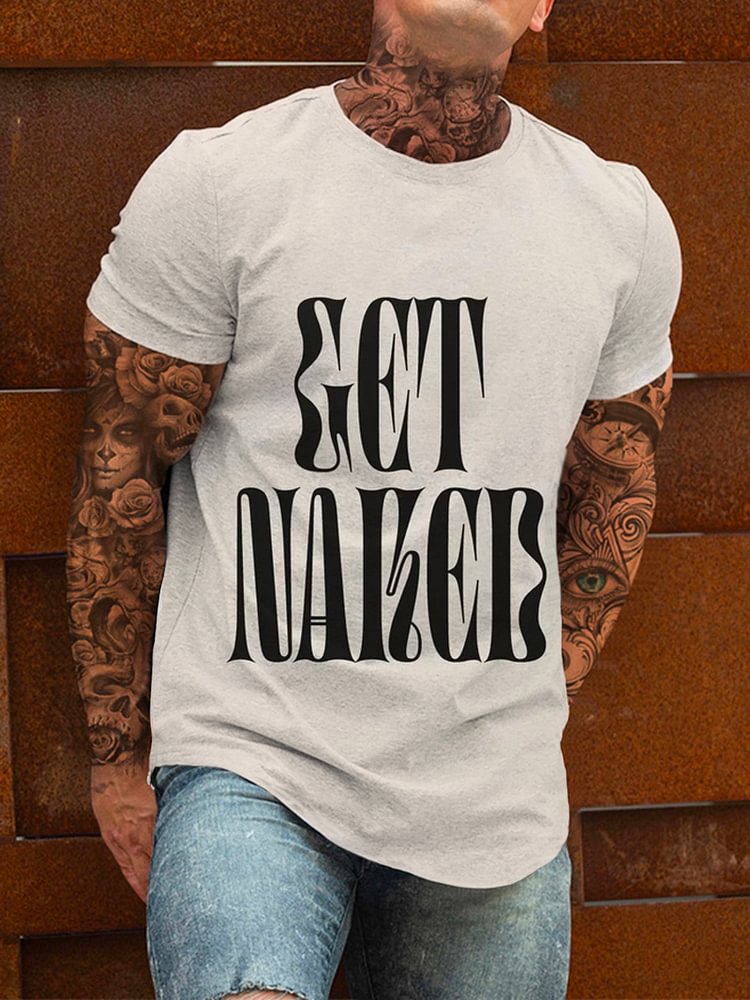 Men's fashion casual fun printed T-shirt