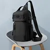 Men Casual Chest Bag Multi Pocket Multifunction Waist Bag Waterproof Commute Bag