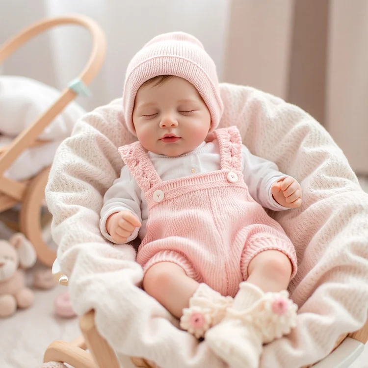 Babeside Sleeping Reborn Baby Liya 20" Little Infant Girl Building Lovely Memories with Heartbeat Coos and Breath