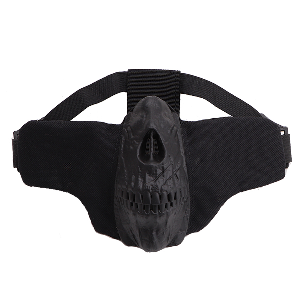 V10S Skull Outdoor Sports Half Face Mask Cosplay CS Game Face Cover (Black) от Cesdeals WW