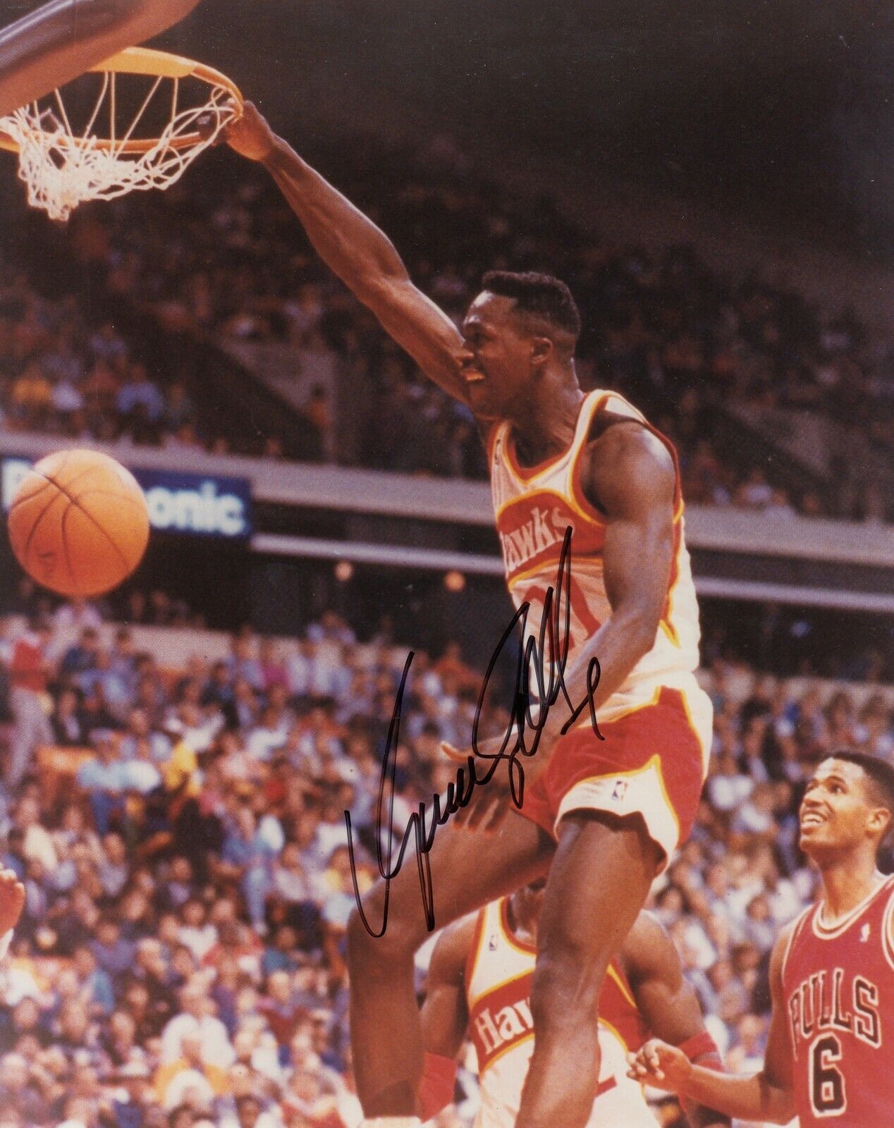 Dominique Wilkins #0 8x10 Signed w/ COA Atlanta Hawks 032419